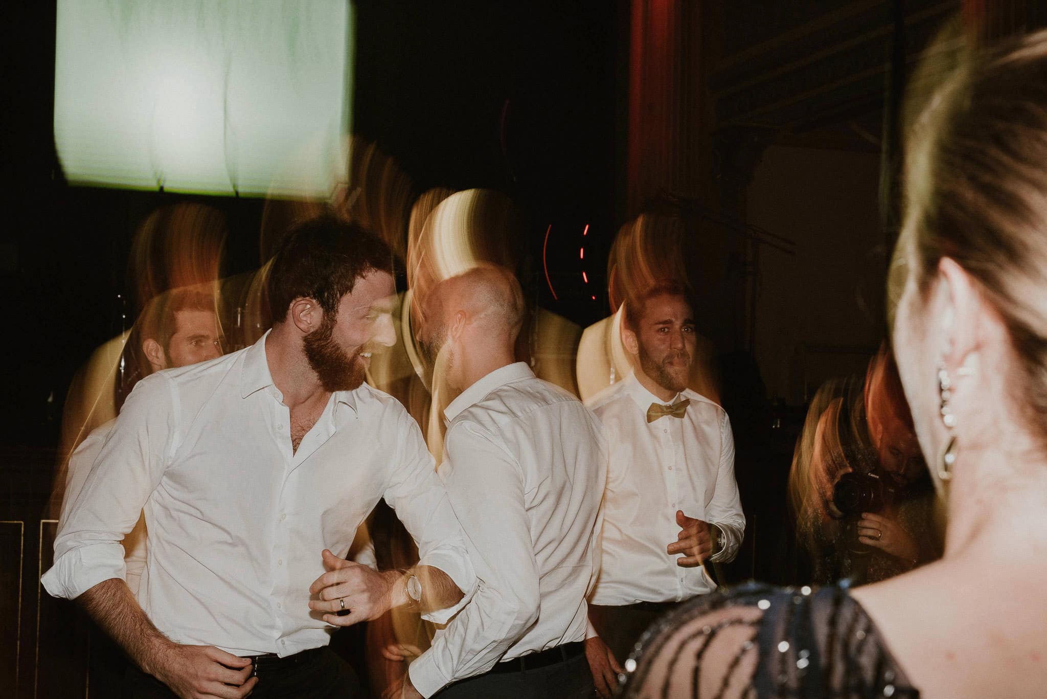 groomsmen dancing and having a blast