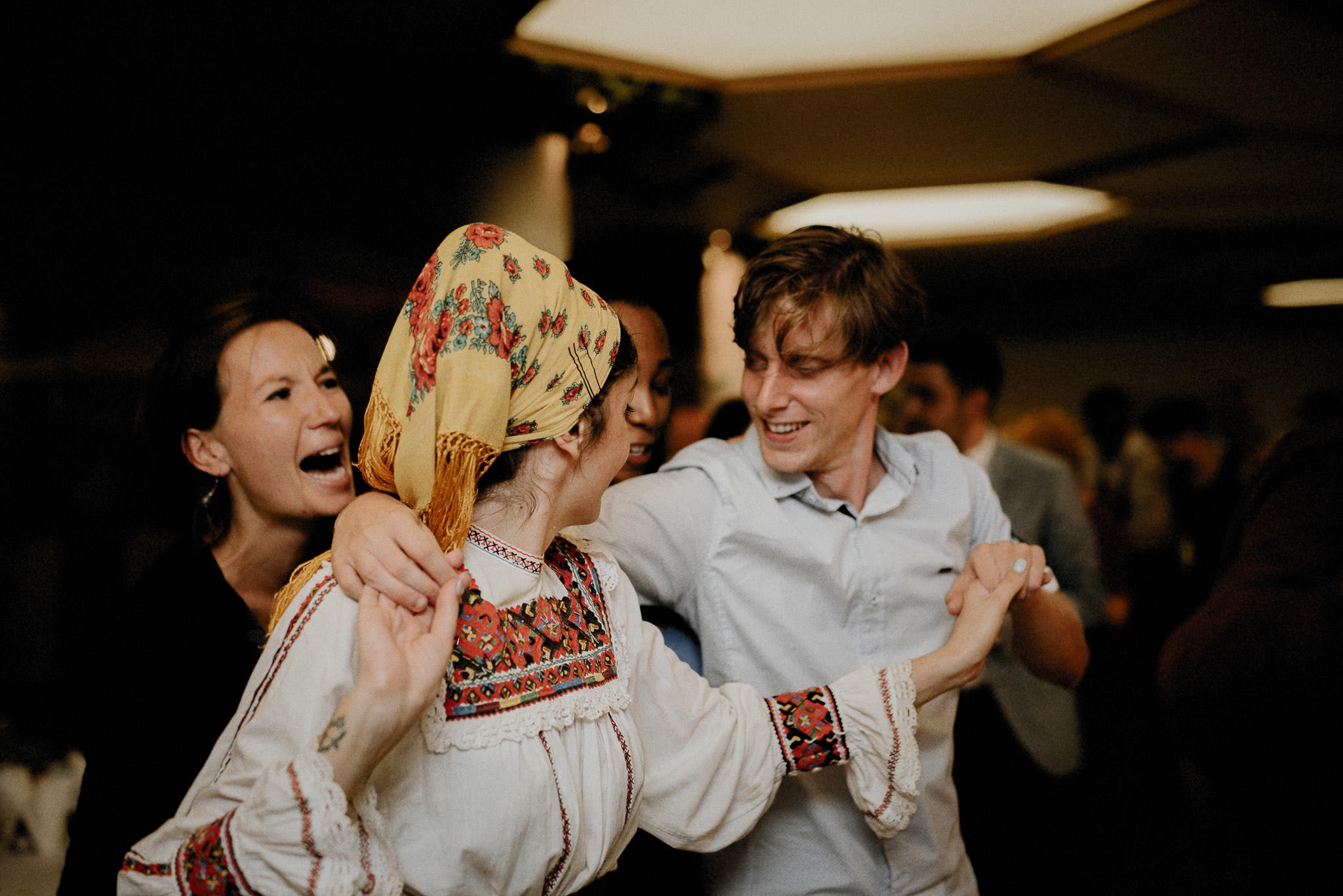cultural exchange during a wedding party dance
