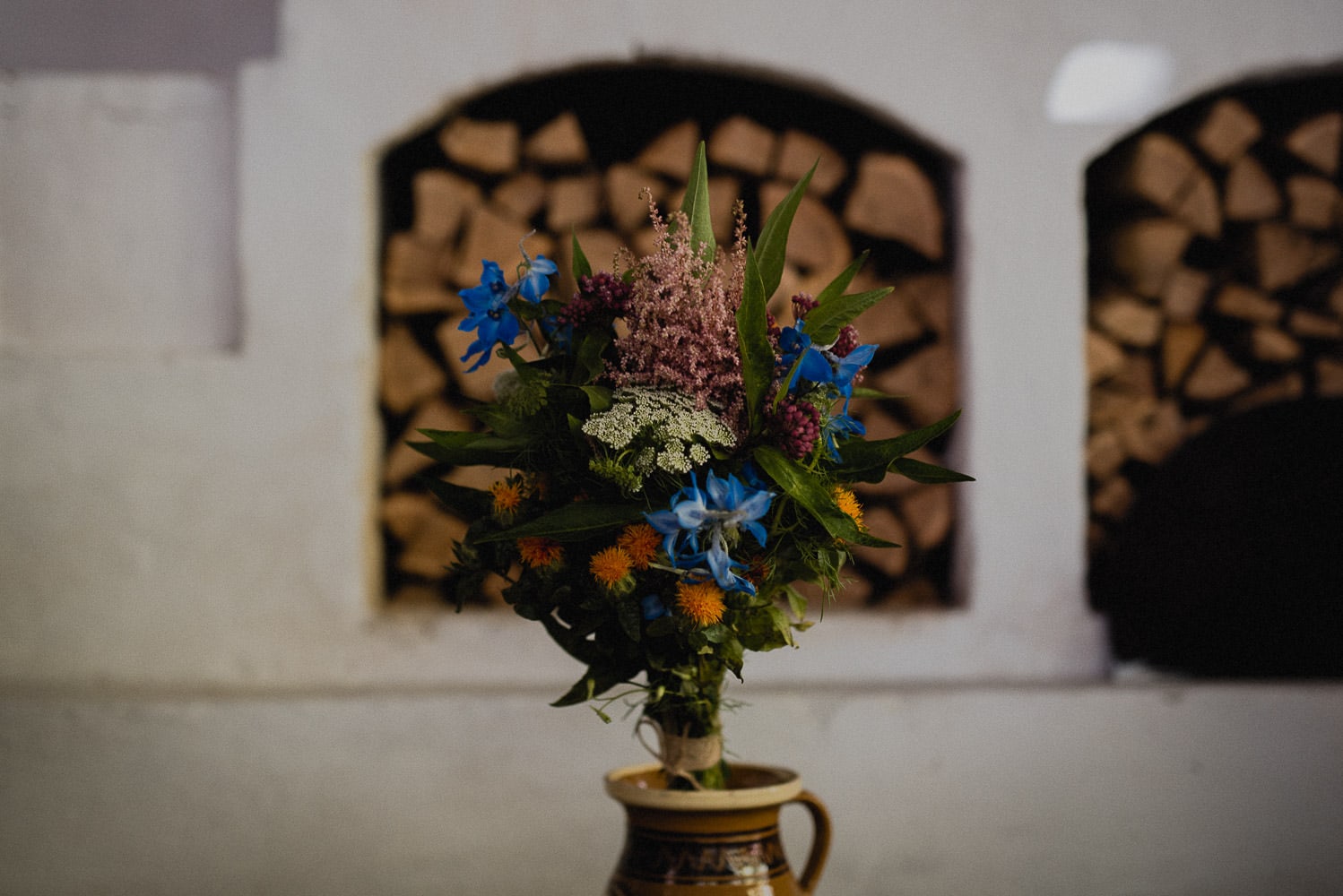 diy wedding bouquet featuring wild flowers
