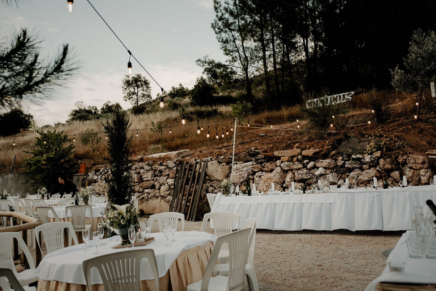 Charming Destination Wedding in the Portuguese Countryside - backyard diy reception