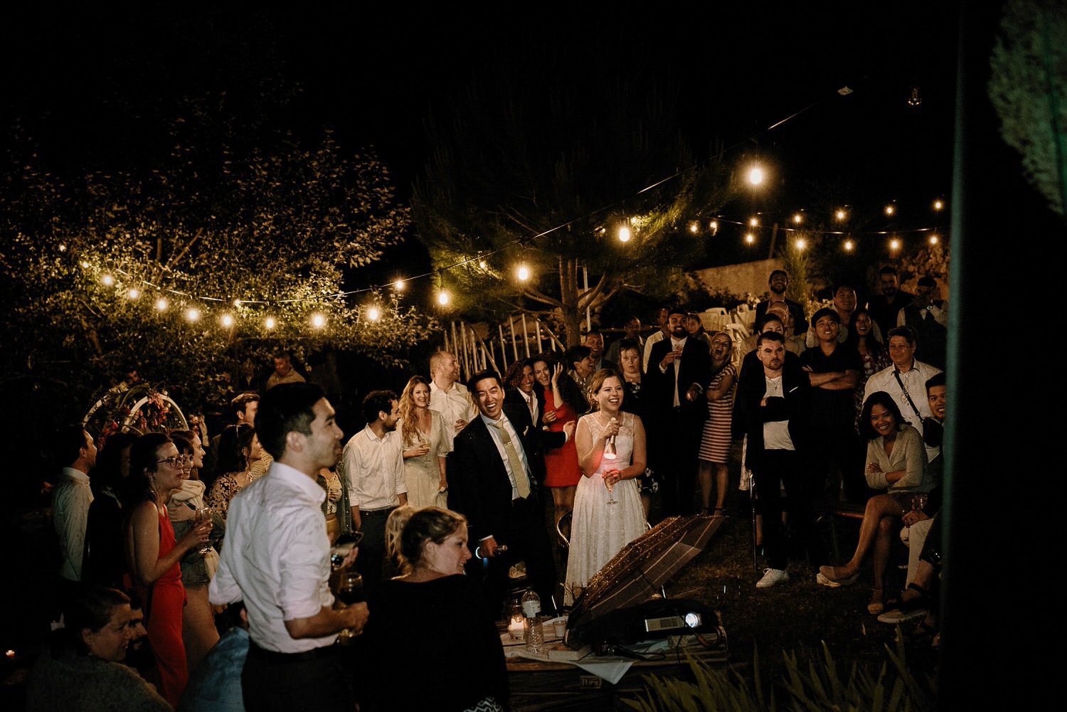 Charming Destination Wedding in the Portuguese Countryside - improvised karaoke night as a surprise from the guests