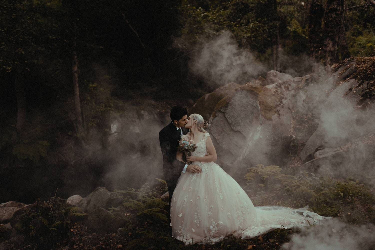 fumo colorido fotografia casamento