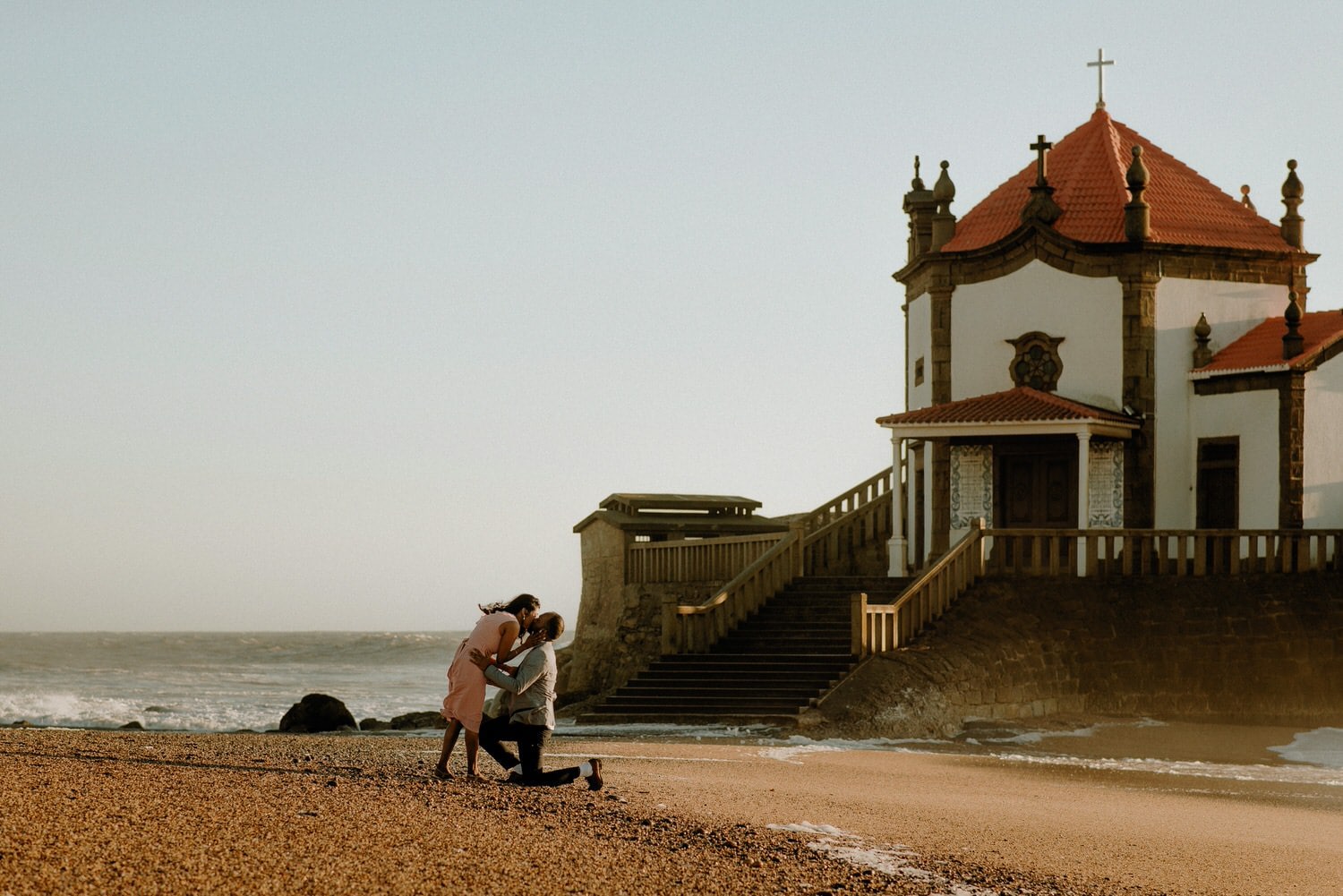 surprise proposal on the beach in porto